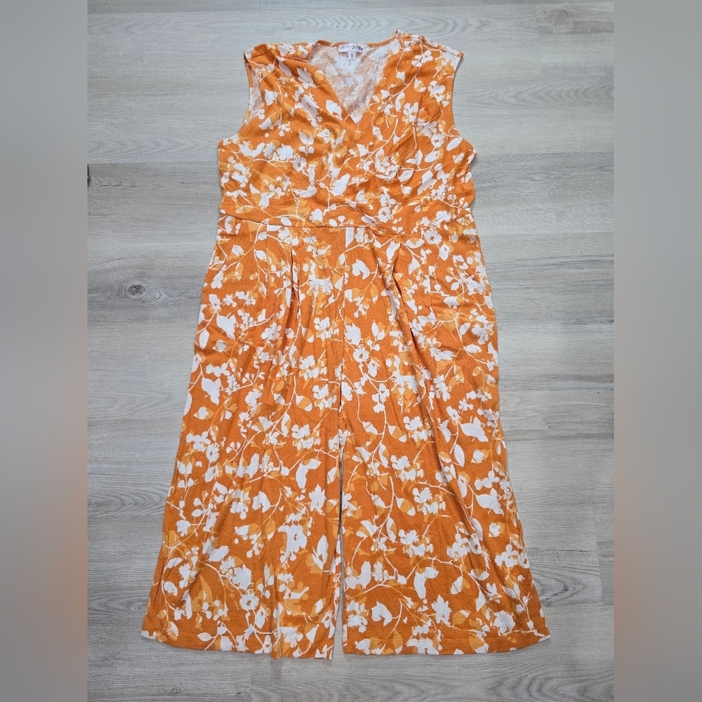 everyday JONES by Madeline Jones Cotton Blend Summer Jumpsuit Plus Size 2X NWOT